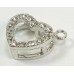 1 Clear Crystal Frame Side Hanging Silvertone Small Pendant