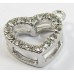 1 Clear Crystal Frame Side Hanging Silvertone Small Pendant