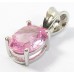 1 Oval Shape Siberian Pink Sapphire Sterling Silver Pendant