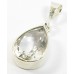 1 Sterling Silver and Rock Crystal Drop Shape Pendant