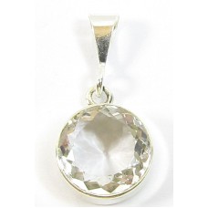 1 Sterling Silver and Rock Crystal Pendant