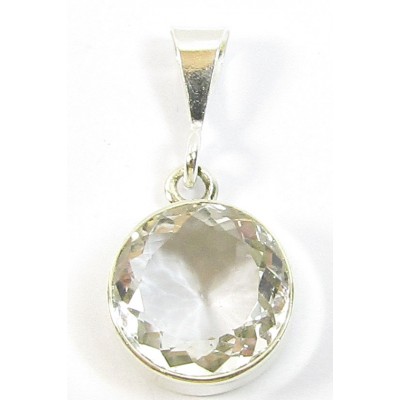 1 Sterling Silver and Rock Crystal Pendant