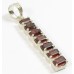 1 Sterling Silver and Garnet Ladder Pendant