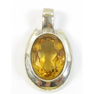 1 Sterling Silver and Citrine Pendant