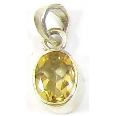 1 Small Sterling Silver and Citrine Pendant