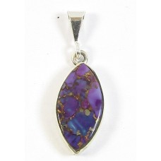 1 Purple Navaho Turquoise and Sterling Silver Pendant