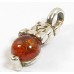 1 Sterling Silver and Amber Pussycat Pendant