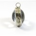 Chunky Glass Globe Pendant in Silvertone Setting, Just Add Your Own Image to the Pendant