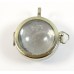 Chunky Glass Globe Pendant in Silvertone Setting, Just Add Your Own Image to the Pendant