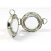 Chunky Glass Globe Pendant in Silvertone Setting, Just Add Your Own Image to the Pendant