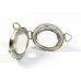 Chunky Glass Globe Pendant in Silvertone Setting, Just Add Your Own Image to the Pendant