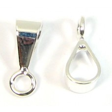 10 Silver Plated Pendant Bails