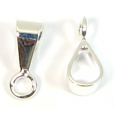 10 Silver Plated Pendant Bails