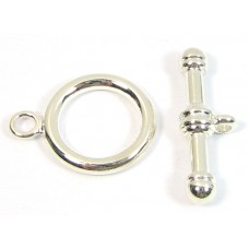 1 Large Silver Plated Toggle Clasp