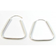 1 Pair Silver over Copper Triangle Ear Wires