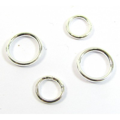 10 Silver Plated Soldered Closed 8mm Jump Rings