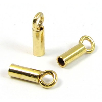 1 Pair Gold Plated Looped Crimp Ends