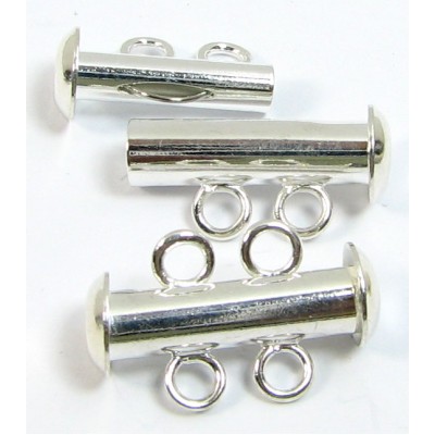 Multi Strand Clasp Silver Plated - 2 Strand