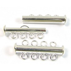 Multi Strand Clasp Silver Plated - 4 Strand