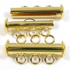 Multi Strand Clasp Gold Plated - 3 Strand