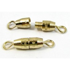 1 Gold Plated Screw Barrel Clasp