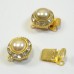 1 Gold Plated 2 Strand Diamante Bayonet Clasp with Imitation Pearl