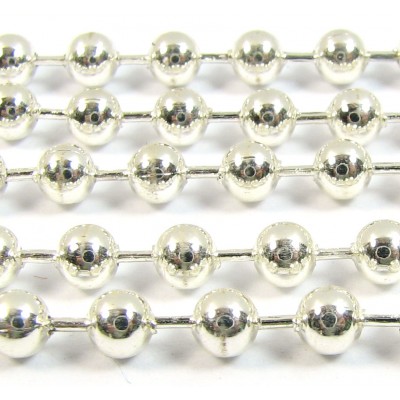 1 Centimetre Silver Plated Ball Chain