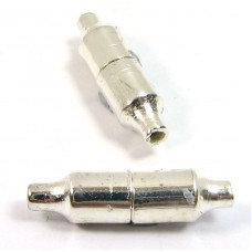 1 Silver Plated Magnetic Crimp Clasp