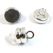 1 Silver Plated Magnetic 6mm Clasp