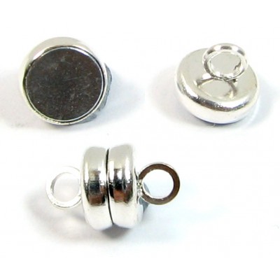 1 Silver Plated Magnetic 6mm Clasp
