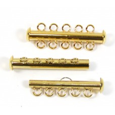 1 Multi Strand Clasp Gold Plated - 5 Strand