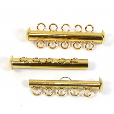 1 Multi Strand Clasp Gold Plated - 5 Strand