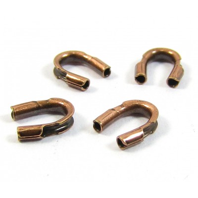 144 Antiqued Copper Plated Wire Protectors Wire Keepers