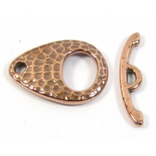 1 Hammered Antiqued Copper Plated Toggle Clasp