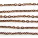 1 Centimetre Antiqued Copper Plated 3mm Cable Chain