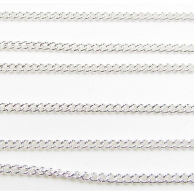 1 Centimetre Silver Plated 2mm Curb Trace Chain