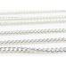 1 Centimetre Silver Plated 2mm Curb Trace Chain