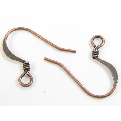 10 Pairs Antiqued Copper Plated Earwires with Coil