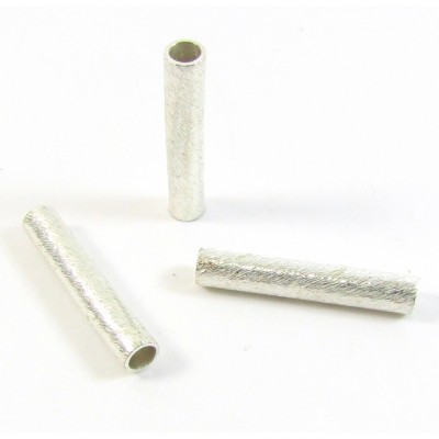 2 Silver Plated Copper Brushed Tubes
