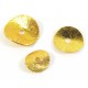 10 Brushed Gold Plated Copper 10mm Wavy Disc Spacers
