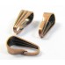 1 Copper Plated Antiqued Fluted Snap Bail