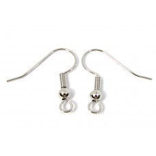 10 Pairs Silver Plated Earwires