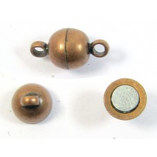 1 Copper Plated Antiqued Magnetic 6mm Clasp