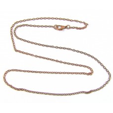 1 Copper Plated Antiqued Finished Necklace Chain 60cm