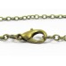 1 Plated Antiqued Brass Finished Necklace 3.5mm Cable Chain 47cm