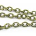 1 Plated Antiqued Brass Finished Necklace 3.5mm Cable Chain 47cm