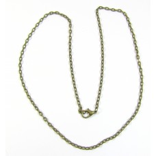 1 Plated Antiqued Brass Finished Necklace 5mm Patterned Cable Chain 60cm