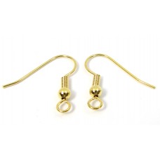 4 Pairs Gold Plated Earwires