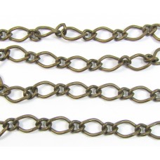 1 Centimetre Antiqued Brass Plated 10mm Double Curb Chain