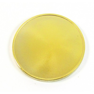 1 Gold Plated 40mm Coin Blank for Engraving or Stamping